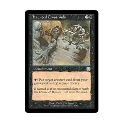 WOTC MtG Mercadian Masques Haunted Crossroads (U) EX - Image 1