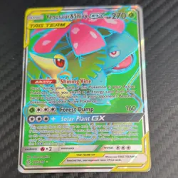 Pokemon TCG Venusaur & Snivy GX SM Cosmic Eclipse 210/236 Secret Rare - Image 1