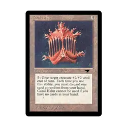 WOTC MtG Antiquities Coral Helm (R) VG - Image 1