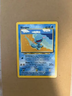Pokemon TCG Wooper 82/111 Neo Genesis Set Unlimited Common LP - Image 1