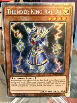 1x Yu-Gi-Oh! Thunder King Rai-Oh - RA03-EN206 - Platinum Secret - 1st Ed - NM - Image 1