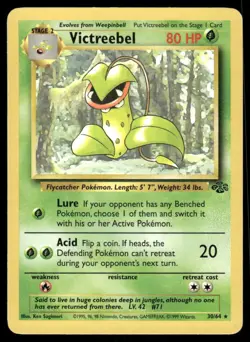 Pokemon Cards Victreebel 30/64 Unlimited Jungle Rare LP - Image 1