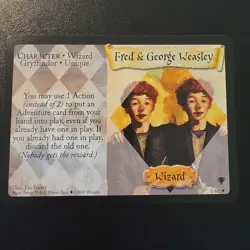 Harry Potter TCG Wizards Fred & George Weasley Wizard Card 5/80 Unique 2001 - Image 1