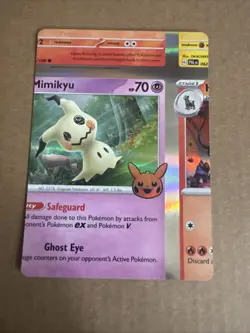 Mimikyu NFC Miscut Error Card Holo Rare Trick Or Trade - Image 1
