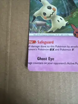 Mimikyu NFC Miscut Error Card Holo Rare Trick Or Trade - Image 2