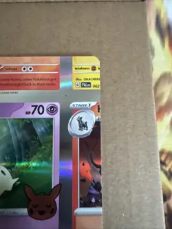 Mimikyu NFC Miscut Error Card Holo Rare Trick Or Trade - Image 4