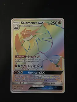 Pokemon Salamence GX Full Art Secret Rare 73/70 Dragon Majesty Holo 250 HP Card - Image 1