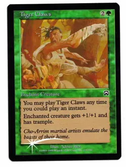 Magic the Gathering MTG Card: Tiger Claws FOIL 279/350 Mercadian Masques! EX - Image 1