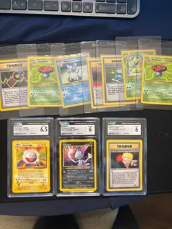 Vintage Pokemon 10 Card Lot Raw and CGC Graded WOTC - Image 1