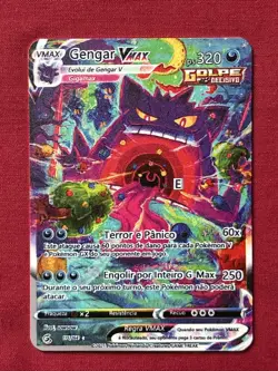 Gengar VMAX Pokemon Gold Card Solid Metal Custom Golden Card - Image 1