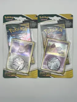 Pokemon TCG: Evolving SkiesChecklane Blister Eevee & Slowpoke Set New Sealed - Image 1