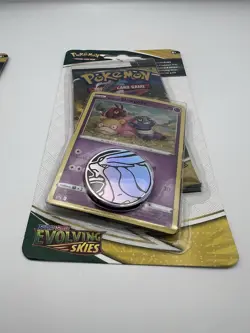Pokemon TCG: Evolving SkiesChecklane Blister Eevee & Slowpoke Set New Sealed - Image 2