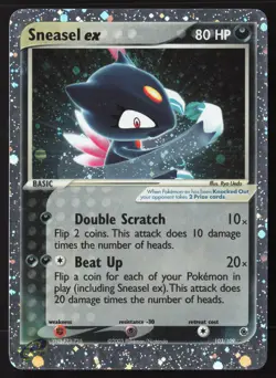 Sneasel ex 103/109 Pokemon EX Ruby & Sapphire LP - Image 1