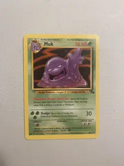 Pokemon TCG Muk Fossil 28 Regular Unlimited Rare - Image 1