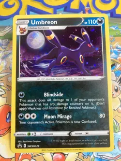 Umbreon SWSH129 Holo Promo Sword & Shield Promo Pokemon Near Mint - Image 1