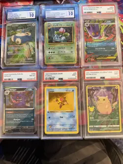 Pokemon PSA CGC Slab Lot x6 Gengar Snorlax Pikachu Staryu Ivysaur GEM 10 636996769739 - Image 1