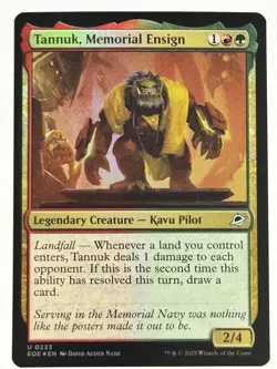 Tannuk, Memorial Ensign FOIL Edge of Eternities 233 NM Magic MTG - Image 1