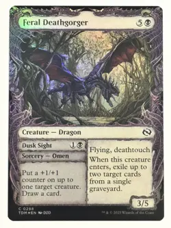 Feral Deathgorger (Showcase) FOIL Tarkir: Dragonstorm 298 NM Magic MTG - Image 1