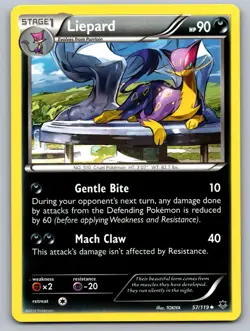 Liepard 57/119 Uncommon Phantom Forces Pokemon Lightly Played - Image 1