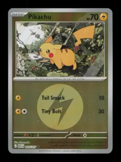 REVERSE HOLO PIKACHU (ENERGY SYMBOL PATTERN) COMMON 055/217 NM POKEMON - Image 1