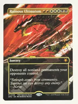 Ruinous Ultimatum (Borderless) Special Guests 108 NM Magic MTG - Image 1