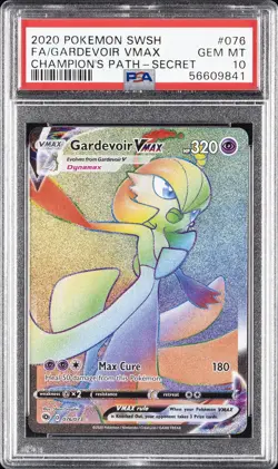 2020 POKEMON SWORD & SHIELD CHAMPION'S PATH #076 FULL ART/GARDEVOIR VMAX PSA 10 - Image 1
