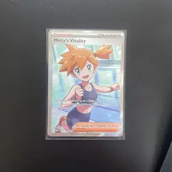 POKEMON - MISTY'S VITALITY - 111/084 ULTRA RARE HOLO PITCH BLACK - NEW - Image 1