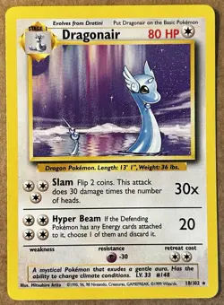 Pokemon TCG Dragonair 018/102 Base Set Rare Regular Unlimited (NM) - Image 1