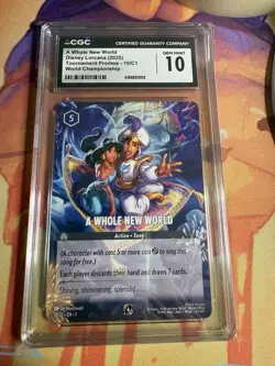 Lorcana A Whole New World Tournament Promo 10/C1 World Championship CGC 10 - Image 1
