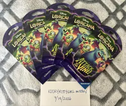 On hand - Disney Lorcana: Attack of the Vine! Sleeved Booster Packs 5 pack lot - Image 1