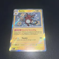 Pokemon TCG Raichu Card Paldean Fates 132/091 Baby Shiny - Image 2