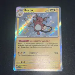 Pokemon TCG Raichu Card Paldean Fates 132/091 Baby Shiny - Image 3
