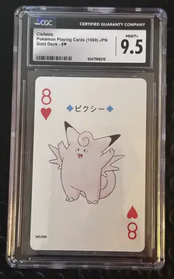 POP 1 Pokemon Playing Poker Card (1999) Clefable Gold Deck POP 1 - Image 2