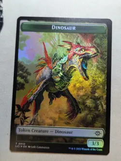 Token - Gnome & Dinosaur - MTG - LCI 0016 & LCI 0010 - FOIL - Image 2