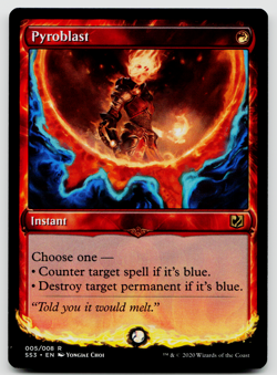 2020 Magic The Gathering Signature Spells Pyroblast #005 Rare Foil - Image 1