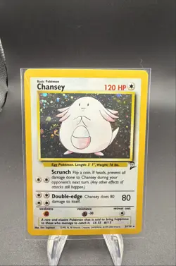 Pokemon Chansey Holo Holo Rare Base Set 2 003/130 NM/LP VINTAGE - Image 1
