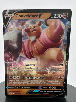 Conkeldurr V 040/078 Holo V Rare Pokemon GO Pokemon Near Mint - Image 1
