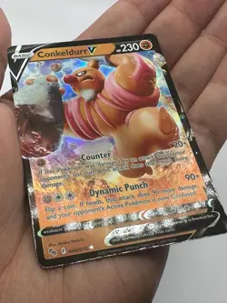 Conkeldurr V 040/078 Holo V Rare Pokemon GO Pokemon Near Mint - Image 3