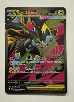Pokemon TCG Mega Zeraora ex 098/084 Ultra Rare Pitch Black Holo NM - Image 1