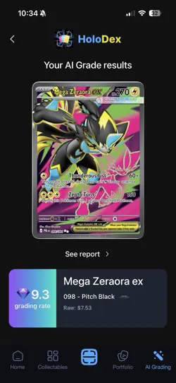 Pokemon TCG Mega Zeraora ex 098/084 Ultra Rare Pitch Black Holo NM - Image 4