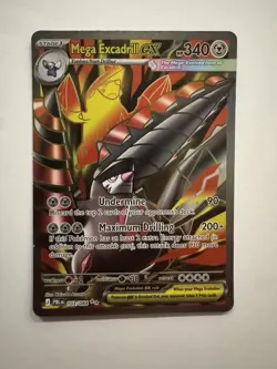 POKEMON Mega Excadrill ex 103/084 Ultra Rare Pitch Black Holo NM - Image 1