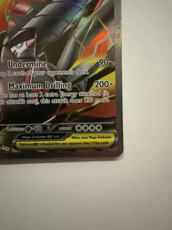 POKEMON Mega Excadrill ex 103/084 Ultra Rare Pitch Black Holo NM - Image 4