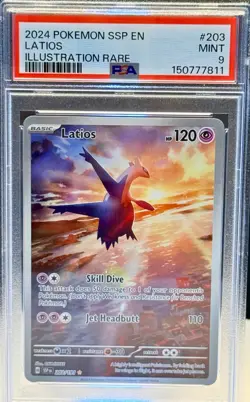 POKEMON LATIOS ILLUSTRATION RARE #203 (2024) SSP EN ***PSA MINT 9*** - Image 1