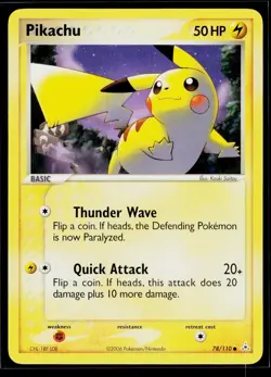 2006 Pokemon TCG - Holon Phantoms Pikachu Common #78/110 - Image 1