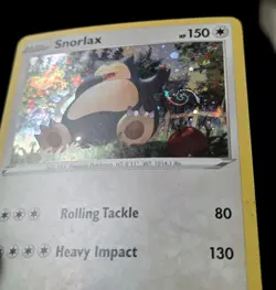 Snorlax 140 Sword & Shield Cosmo Holo 2020 Pokemon * HD Swirl Holo Bleed Error * - Image 1