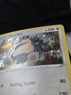 Snorlax 140 Sword & Shield Cosmo Holo 2020 Pokemon * HD Swirl Holo Bleed Error * - Image 4