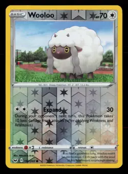 Wooloo 152/202 Common Sword & Shield Pokemon Reverse Holo Near Mint - Image 1