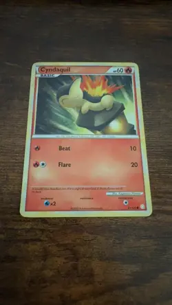 Cyndaquil 61/123 Common HeartGold & SoulSilver Pokemon Moderately Played - Image 1