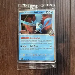 RARE CRIMPING ERROR✨ Team Rocket's Articuno 051/182 Stamped Promo SEALED pokemon - Image 1