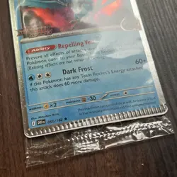 RARE CRIMPING ERROR✨ Team Rocket's Articuno 051/182 Stamped Promo SEALED pokemon - Image 2